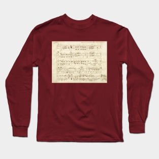 Chopin | Polonaise | Original manuscript score Long Sleeve T-Shirt